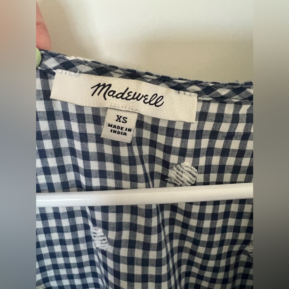 Madewell Floral gingham wrap dress - Picture 5 of 6